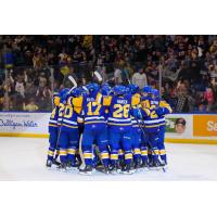 Saskatoon Blades celebrate win
